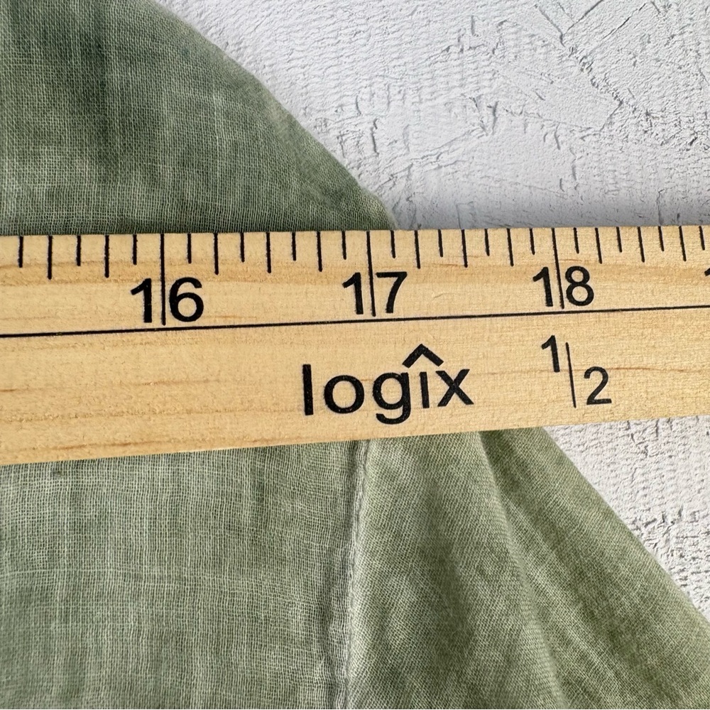Sacred Threads Light Green Boho Tunic 3/4 Sleeve Lightweight Cotton Blouse L/XL - Picture 5 of 11
